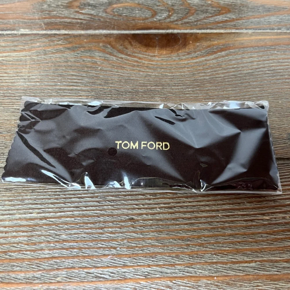 Tom Ford Hard Faux Suede Clamshell Eyeglasses / Sunglasses Case with Box Brown